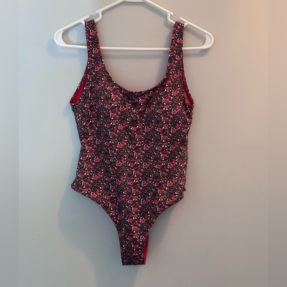 Vintage Red One-Piece Swimsuit